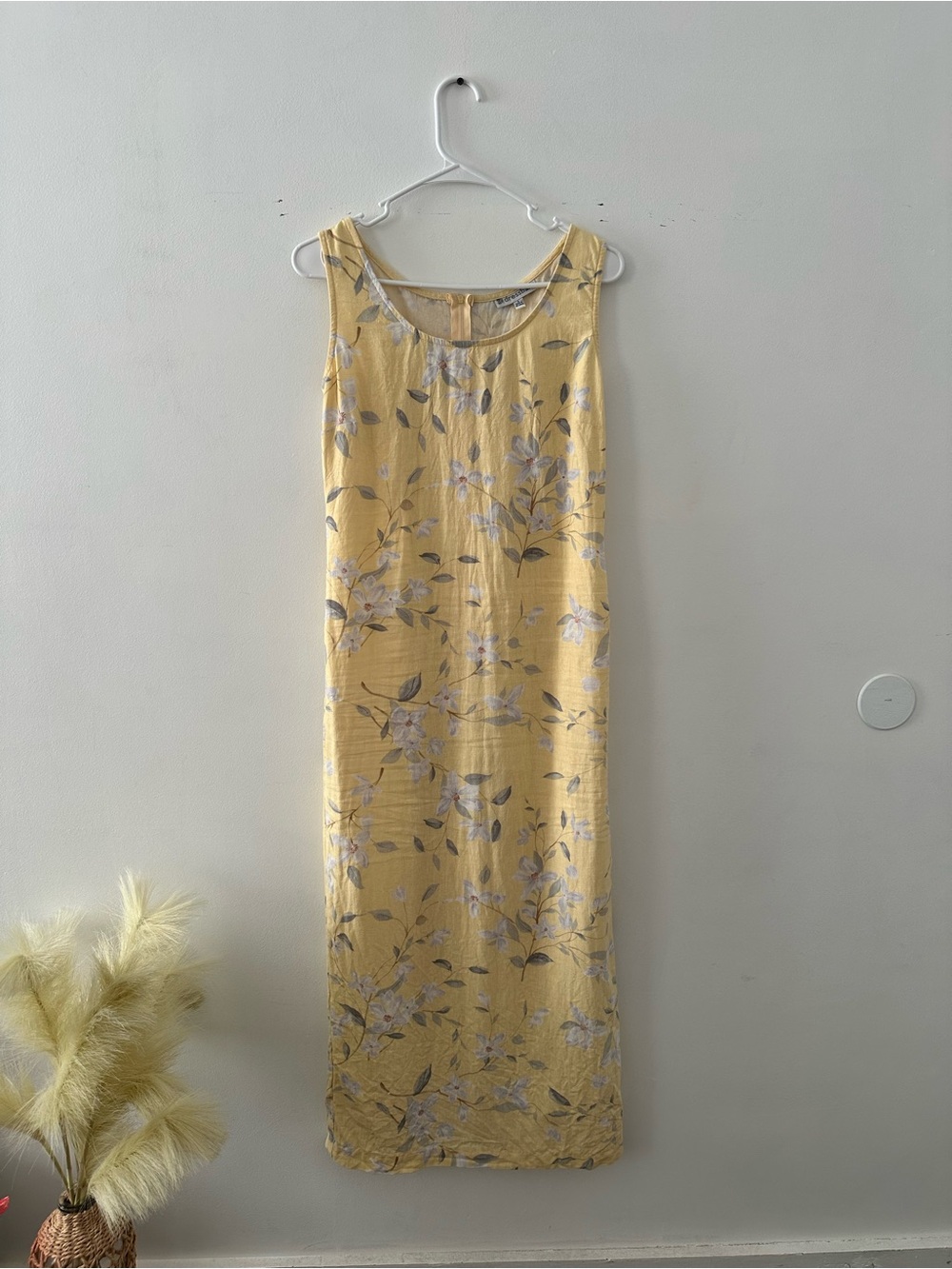 Vintage Dressbarn Yellow Floral Maxi Dress